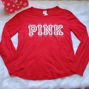 VS PINK Rhinestone Long Sleeve Tee (S)
